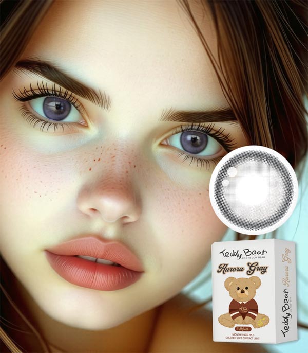 Teddy Bear Aurora Gray Contact Lenses