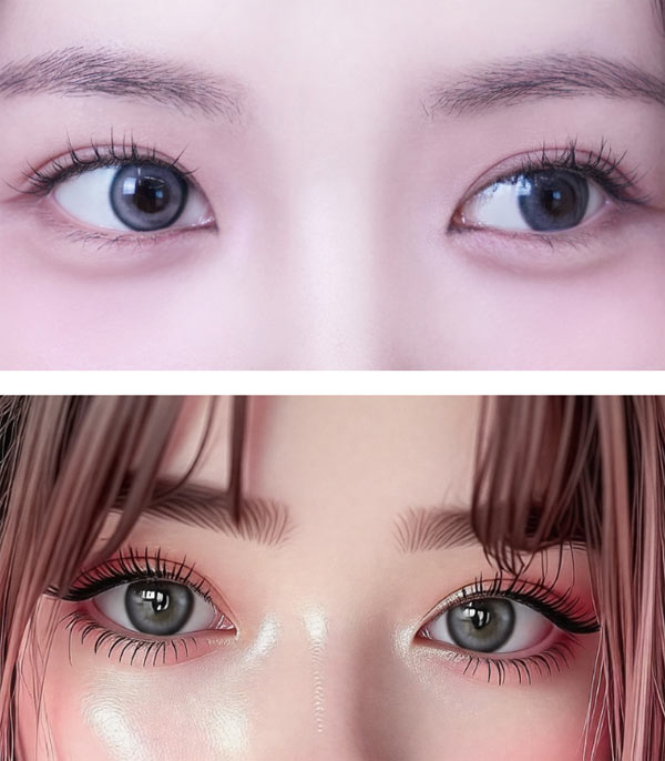 Teddy Bear Aurora Gray Contact Lenses detail