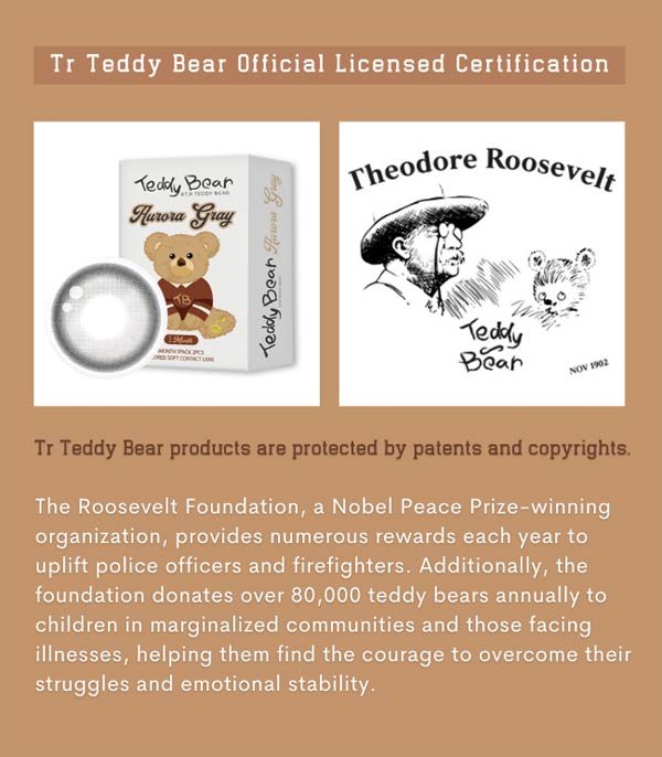 TR Teddy Bear Aurora Gray Contact Lenses official