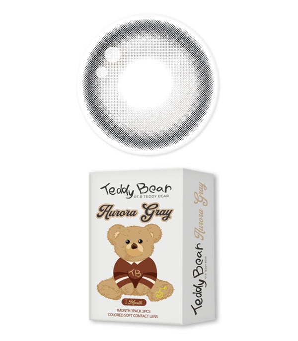 Teddy Bear Aurora Gray Contact Lenses box