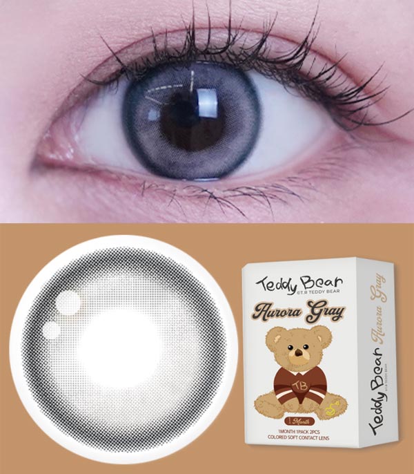 Mystical Teddy Bear Aurora Gray Contact Lenses