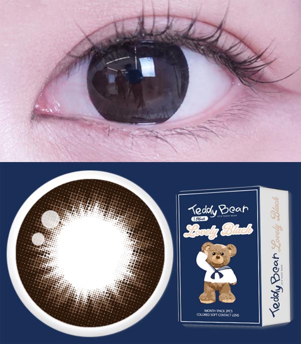 Teddy Bear Lovely Black Contact Lenses - Monthly