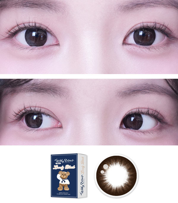 Naturally Layered Teddy Bear Lovely Black Contact Lenses