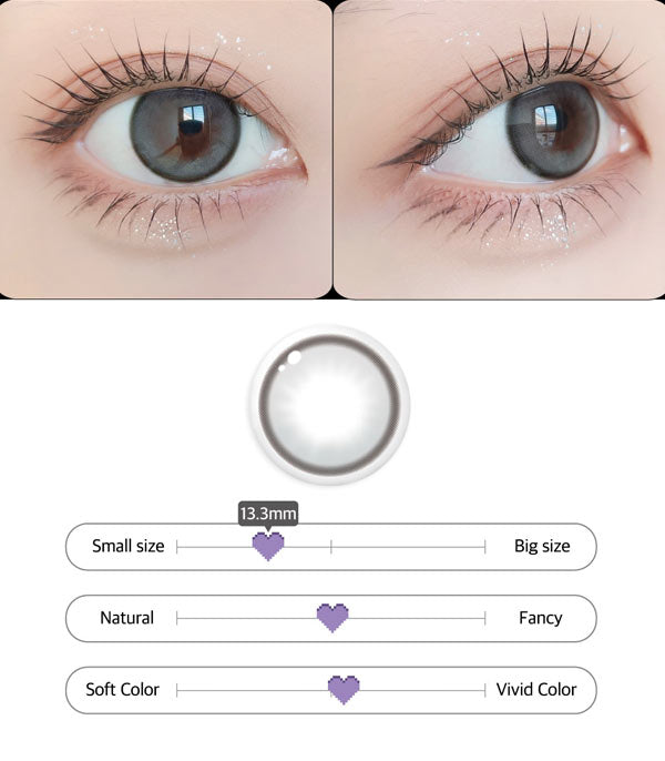 Touch Coco cherry gray contacts Silicone hydrogel