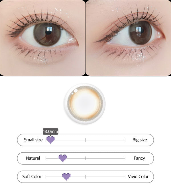 Touch Cream cherry brown contacts Silicone hydrogel