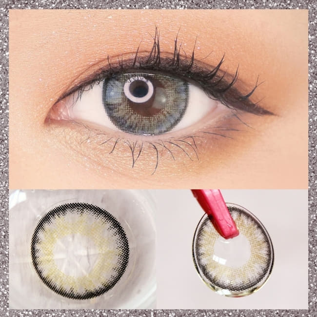 Moist Barbie 3tone gray colored contacts for Hperopyia