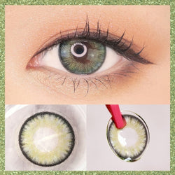 Moist Barbie 3tone green colored contacts for Hperopyia