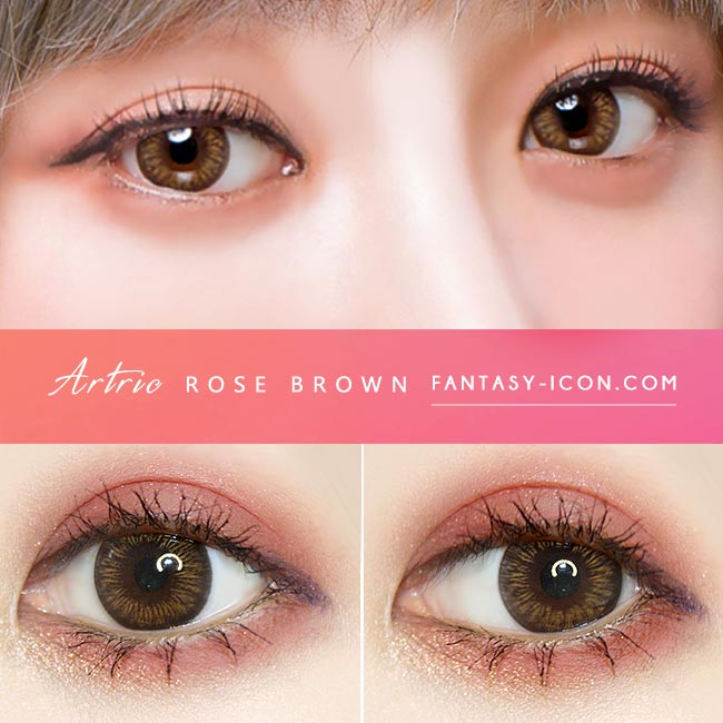 1 Day Colored Contacts Rose Artric Brown-Eyes Detail