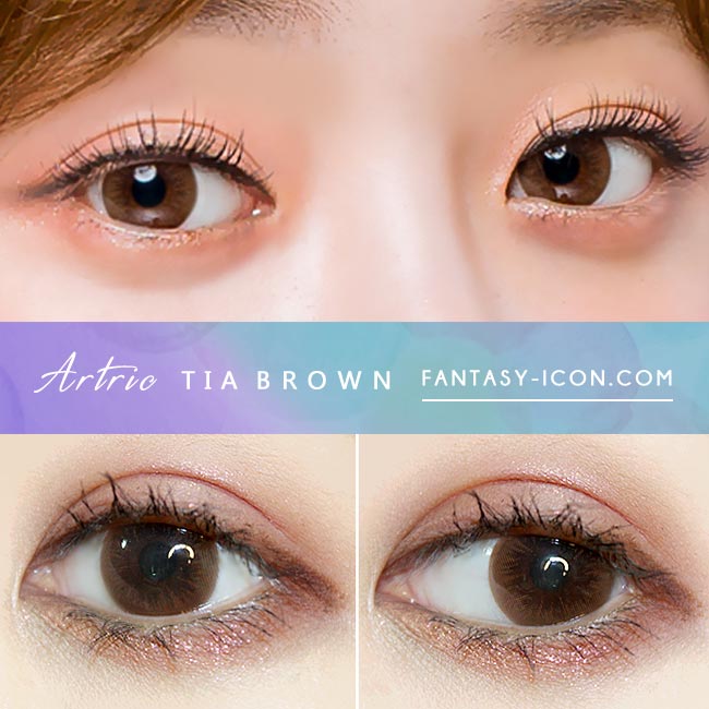 1-Day Colored Contacts Artric Tia Brown - Detail