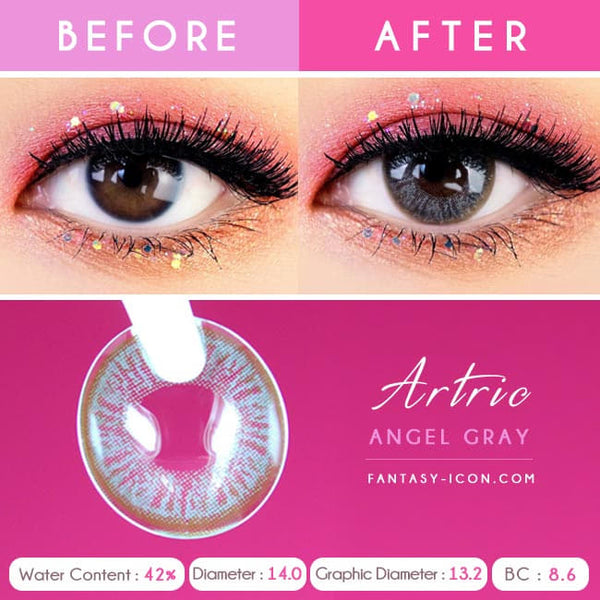 Silicone hydrogel Lens | Angel Artric Gold Brown 1 Day Colored Contacts ...