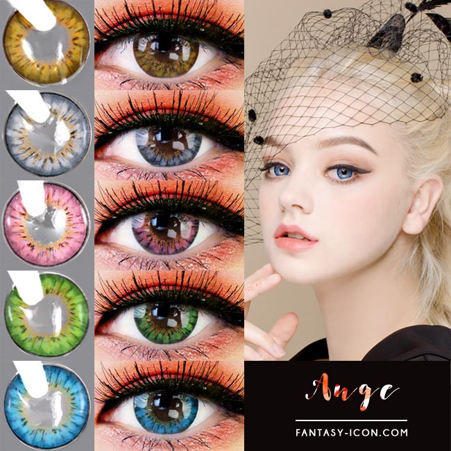 Colored Contacts - Ange Blue Circle Lenses 5