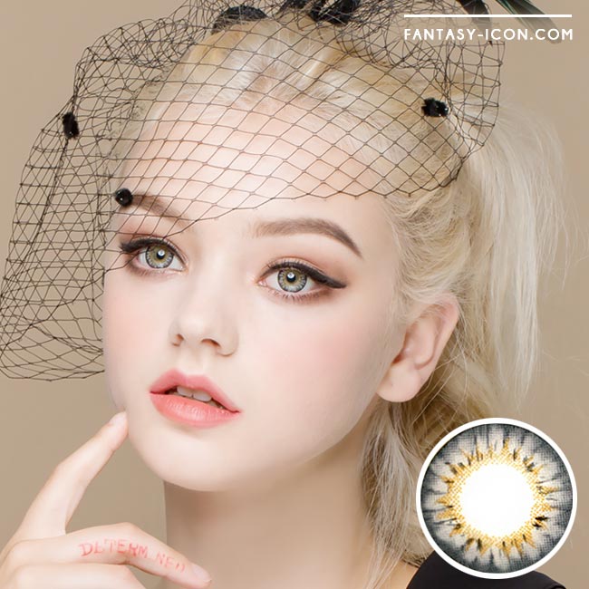 Colored Contacts - Ange Grey Circle Lenses 1