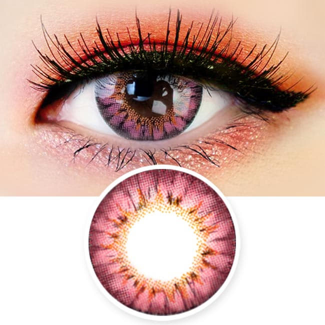  Colored Contacts - Ange Pink Circle Lenses