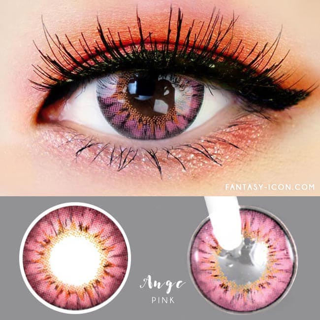 Colored contacts for Hyperopia Ange Pink 2