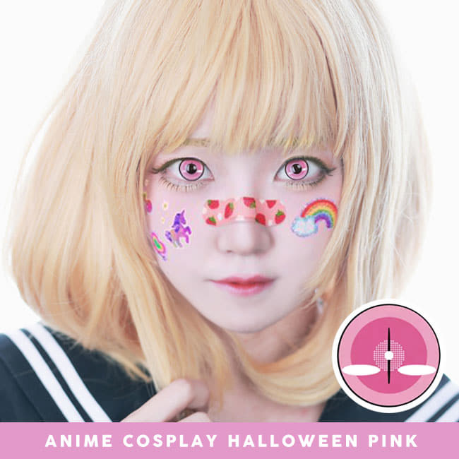 Anime Cosplay Halloween Pink Contacts - Demon slayer model