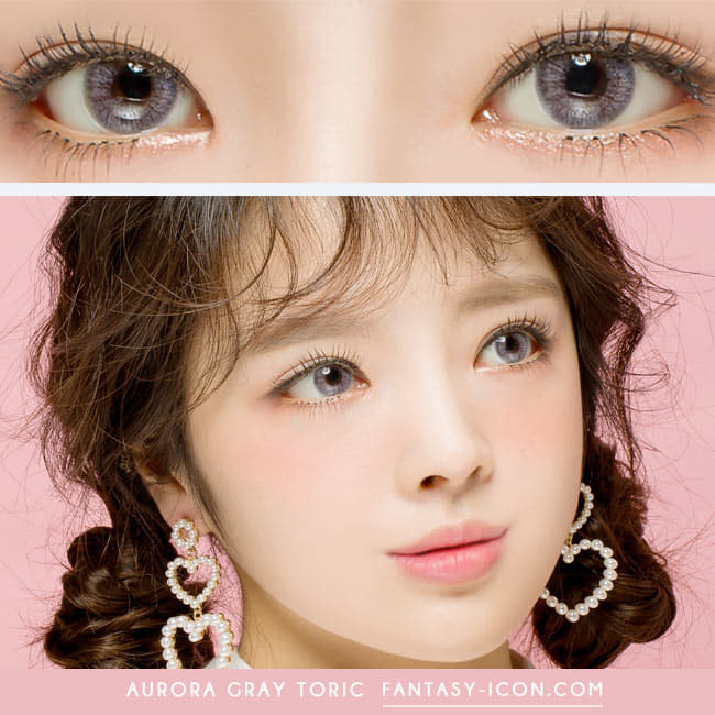 Toric Lens Aurora Grey Colored Contacts For Astigmatism fantasyicon