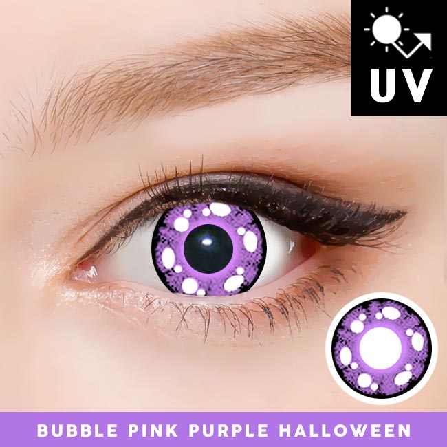 Bubble Pink Purple Halloween Contacts Anime Cosplay Manga Lens