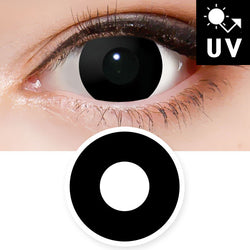 Halloween Black Contacts Cosplay Solid Lenses Prescription UV Blocking