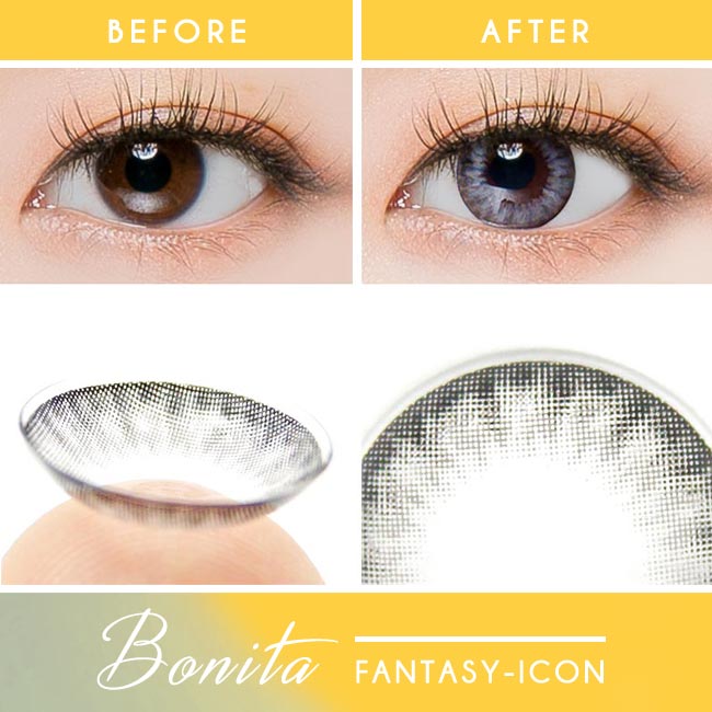 Toric Lens Bonita Dia Grey Colored Contacts for Astigmatism fantasy