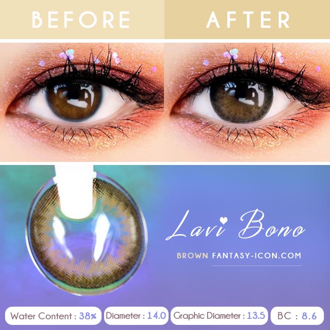 Brown Contacts - Lavi Bono - Detail