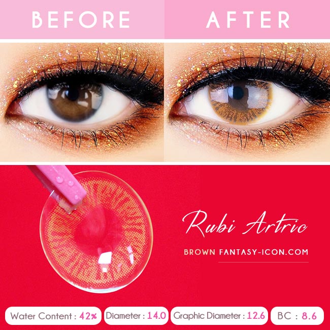 Brown Colored Contacts - Ruby Artric - Detail