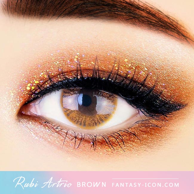 Brown Colored Contacts - Ruby Artric - Eyes Detail2
