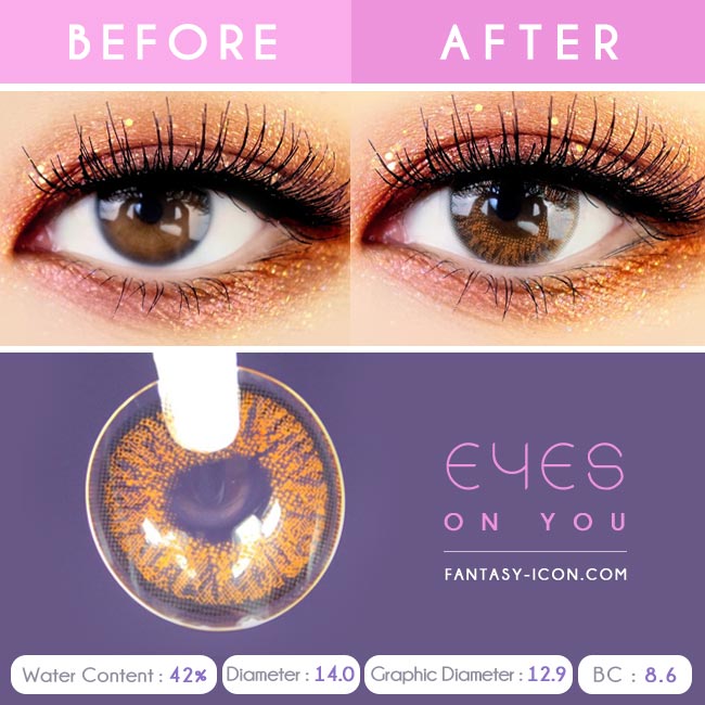 Brown Colored Contacts - Eyes on You - Eyes Detail