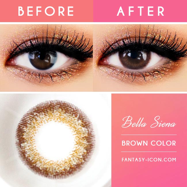 Brown Contacts - Silicone Hydrogel Bella Siena - Lens Detail