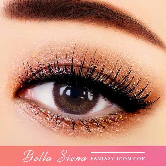 Brown Contacts - Silicone Hydrogel Bella Siena - Eyes Detail