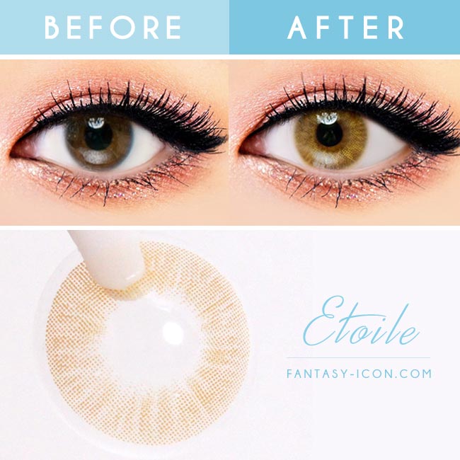Brown Toric Colored Contacts for Astigmatism Etoile Honey 3