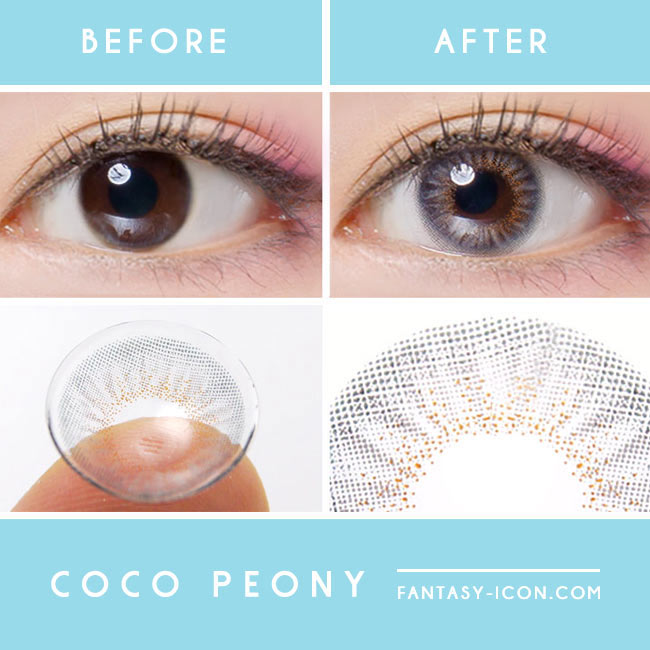 Colored Contacts Coco Peony Grey - Circle Lenses 4