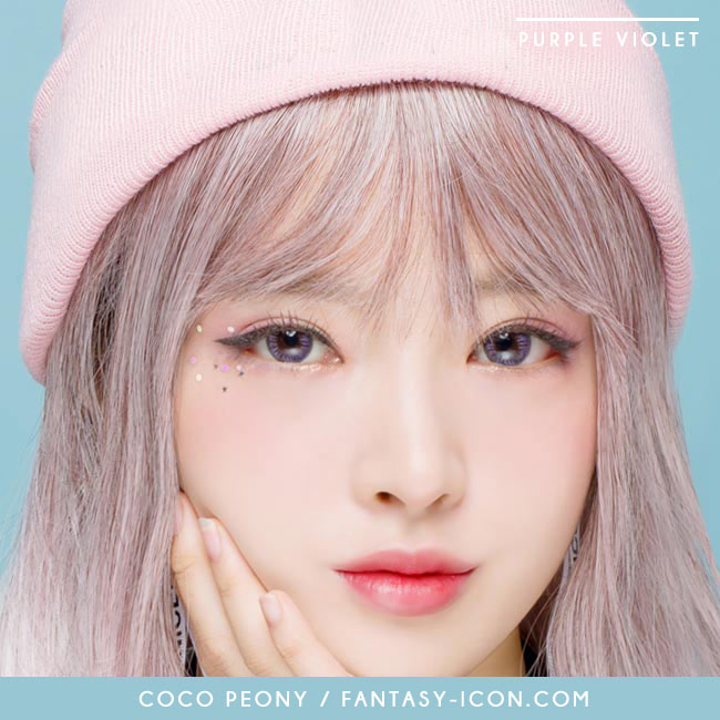 Colored Contacts Coco Peony Purple Violet - Circle Lenses 3