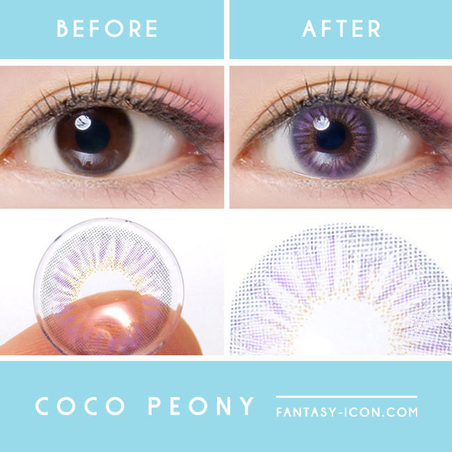 Colored Contacts Coco Peony Purple Violet - Circle Lenses 4