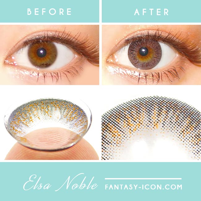 Colored Contacts Elsa Noble Brown - Circle Lenses 2