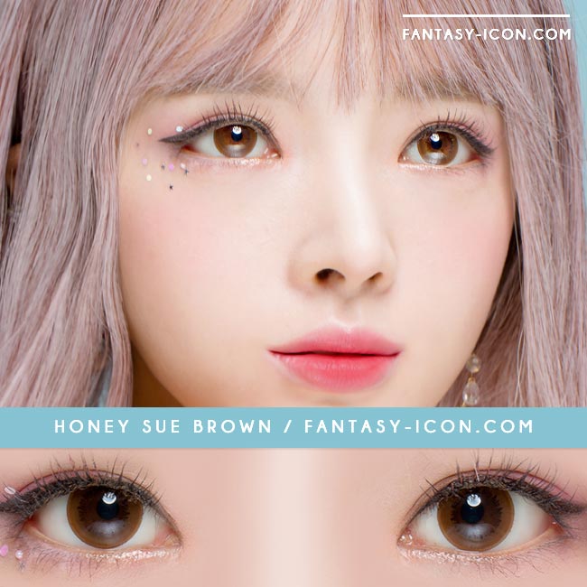  Colored Contacts Honey Sue Chocolate Brown - Circle Lenses 3