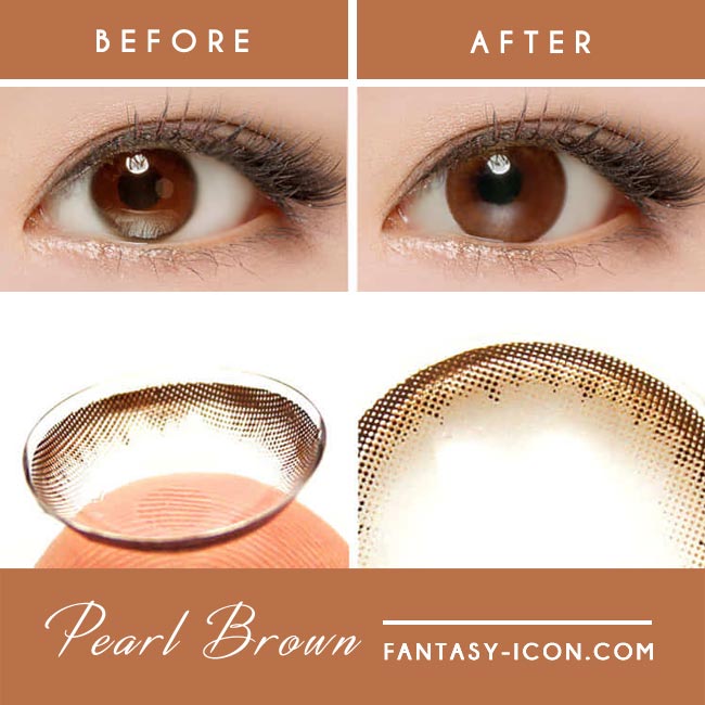 Natural Colored Contacts Pearl Brown - Circle Lenses 2
