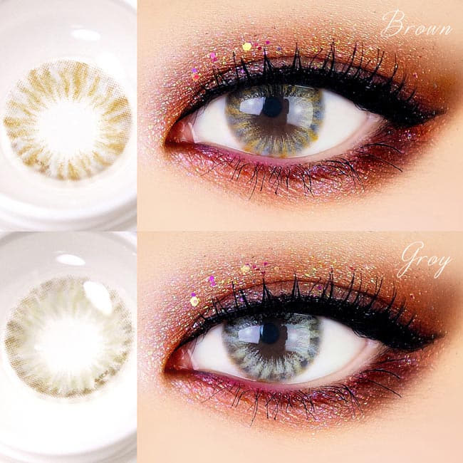 Vivi Flow Marine Colored Contacts - Brown and Grey