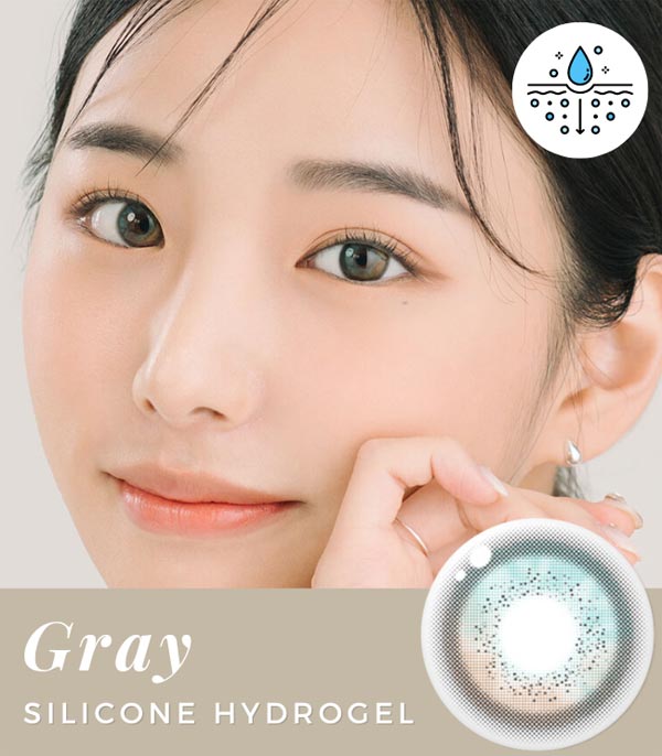 Cooling Silicone hydrogel gray contacts