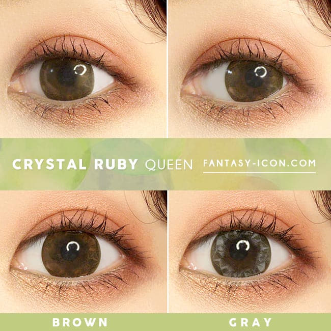 Crystal Ruby Queen Brown Colored Contacts for Hperopyia - eyes