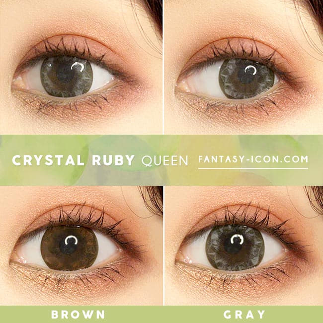 Crystal Ruby Queen Grey Colored Contacts - Circle Lens - eyes
