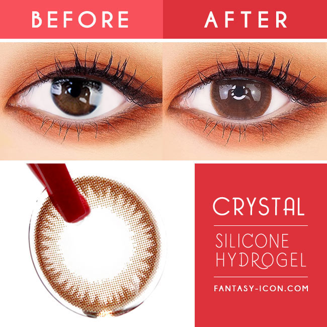 Crystal Silicone hydrogel Lens Chocolate Brown Colored Contacts detail