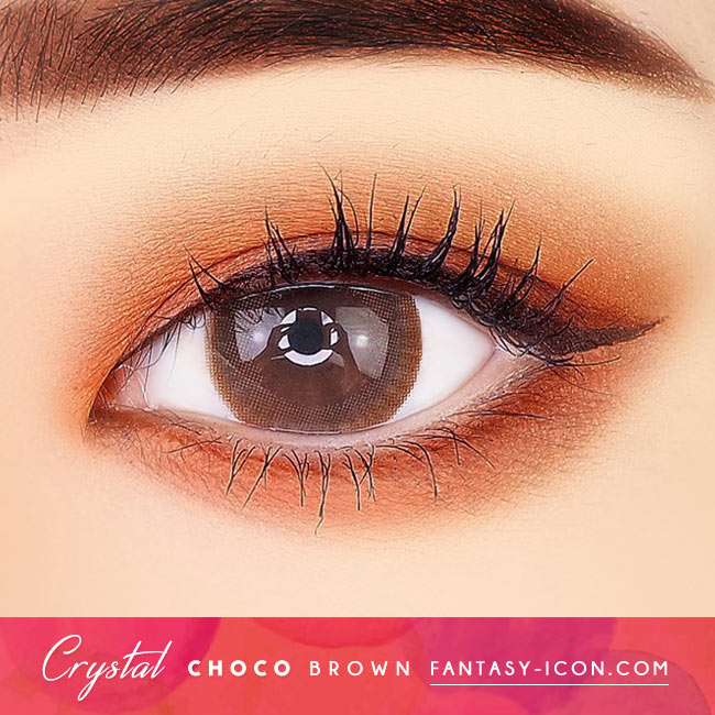 Crystal Silicone hydrogel Lens Chocolate Brown Colored Contacts eyes