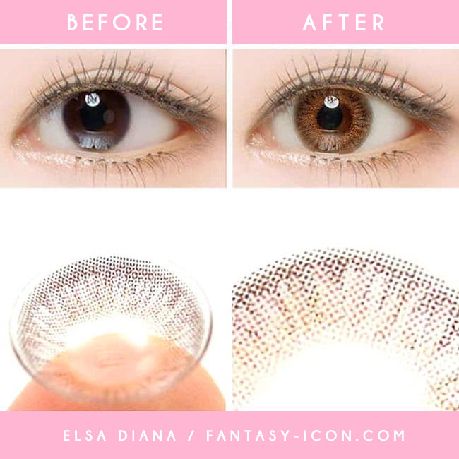 Brown Toric Colored Contacts for Astigmatism - Elsa Diana 4
