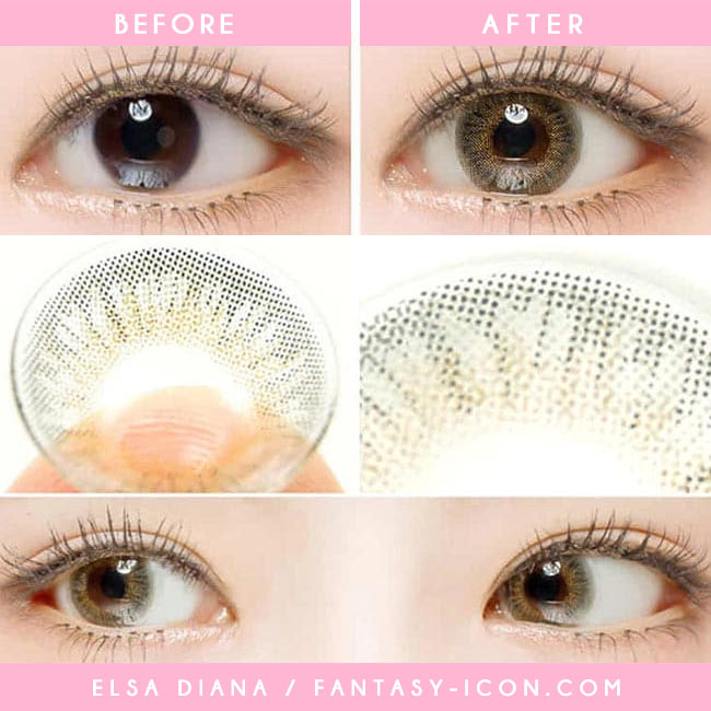Colored Contacts Elsa Diana Grey - Circle Lenses 4
