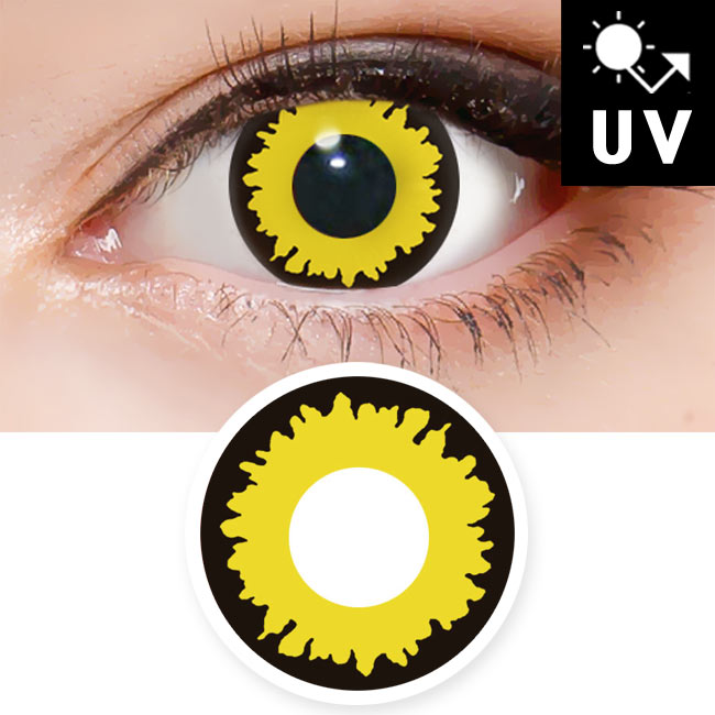 Eclipse Yellow Contacts Halloween Lenses UV Blocking Prescription Twilight cosplay