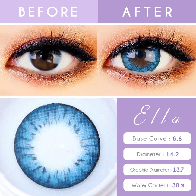 Blue Contacts - Ella - Lens Detail