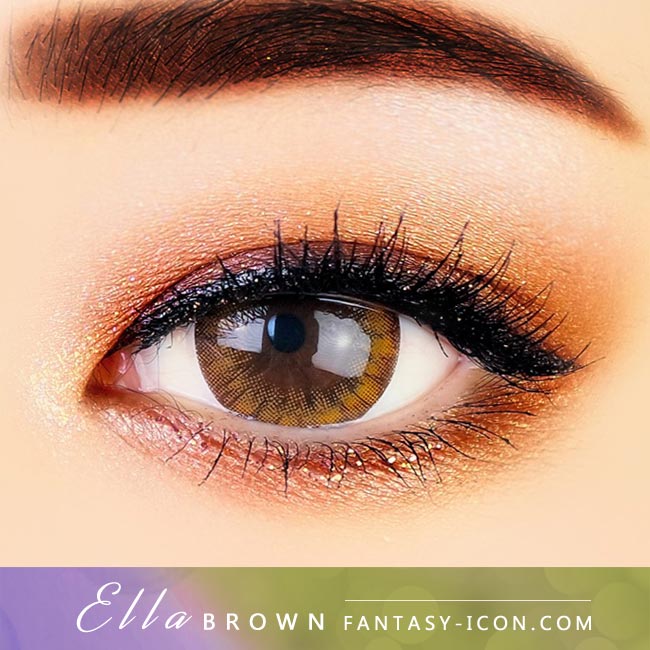 Brown Contacts - Ella - Eyes Detail