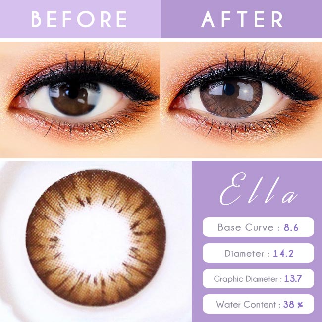 Chocolate Brown Contacts - Ella - Detail