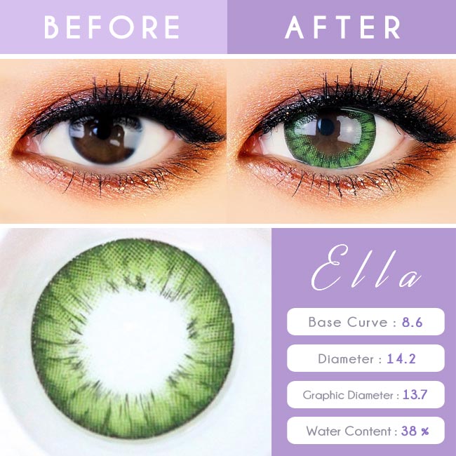 Green Contacts - Ella - Lens Detail