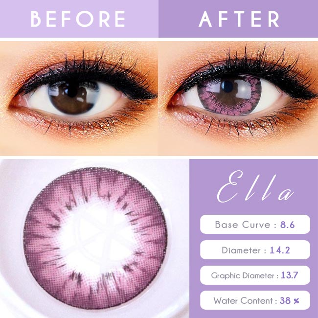 Pink Contacts - Ella - Lens Detail